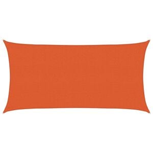 vidaXL Toldo de vela HDPE naranja 160 g/m&sup2; 2x4 m