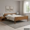 vidaXL Estructura cama sin colchón madera pino marrón miel 120x200 cm