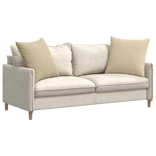 vidaXL Cojines de sofá 2 pcs Crema 60 x 60 cm tela