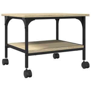vidaXL Soporte de impresora 2 niveles roble Sonoma 50x40x38 cm