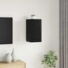 vidaXL Mueble de TV de Pared Roble Negro 30,5 x 30 x 60 cm