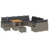 vidaXL Conjunto de sof&aacute; de jard&iacute;n 13 uds. 12-N&uacute;mero de plazas Gris