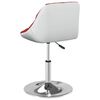 vidaXL Silla comedor giratoria 2 uds cuero sint&eacute;tico rojo vino blanco