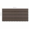 vidaXL Tile de Decking 6 pcs Marr&oacute;n Oscuro 60 x 30 cm WPC