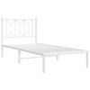 vidaXL Estructura cama sin colchón con cabecero metal blanco 90x190 cm