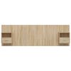 vidaXL Cabecero de cama con mesitas madera contrachapada roble Sonoma