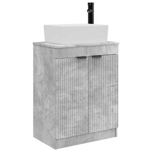 vidaXL Vanidad de ba&ntilde;o con lavabo Gris Hormig&oacute;n 54 x 35 x 83 cm