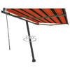vidaXL Toldo de pie autom&aacute;tico naranja y marr&oacute;n 300x250 cm