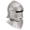 vidaXL R&eacute;plica de casco de caballero medieval antiguo LARP acero plata
