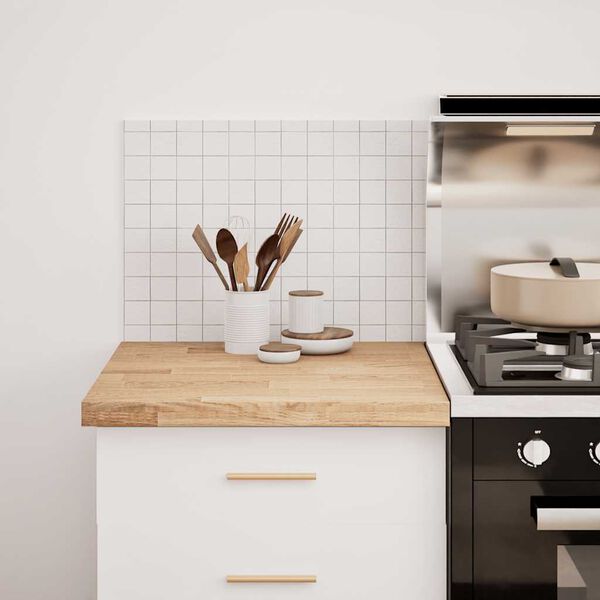 vidaXL Encimera de cocina rectangular madera maciza roble