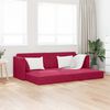 vidaXL Sof&aacute;-cama de piso 200cm Rojo vino Terciopelo