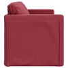 vidaXL Sof&aacute; cama suelo 2 en 1 cuero sint&eacute;tico rojo tinto 112x174x55 cm