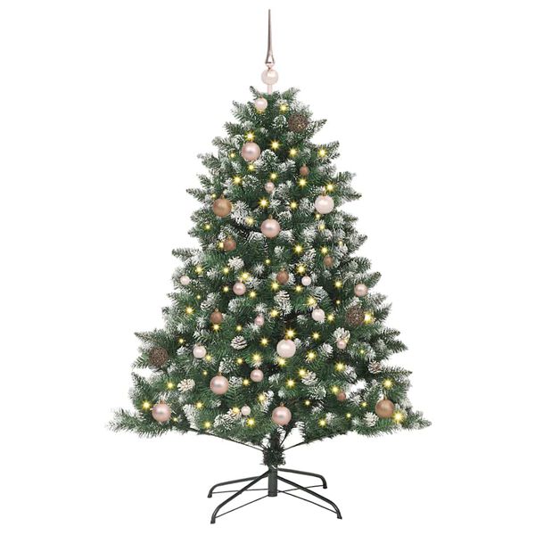 vidaXL &Aacute;rbol de Navidad artificial Verde 150 cm PVC, Pl&aacute;stico y Acero