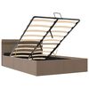vidaXL Cama canapé hidráulica almacenaje sin colchón taupe 120x200 cm