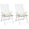 vidaXL Cojines de silla de jard&iacute;n 2 uds tela Oxford crema 40x40x7 cm