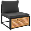vidaXL Set de sof&aacute;s de jard&iacute;n con cojines 8 pzas madera maciza acacia