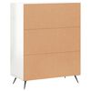vidaXL Aparador de madera contrachapada blanco brillante 69,5x34x90 cm