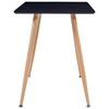 vidaXL Mesa de comedor MDF negro y color roble 120x60x74 cm