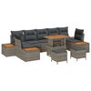 vidaXL Conjunto de sof&aacute;s de jard&iacute;n con coj&iacute;n 10 pcs Gris