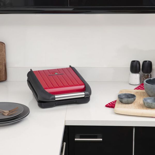 GEORGE FOREMAN Plancha compacta acero rojo S