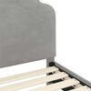 vidaXL Cama para ni&ntilde;os con cabecero Gris Claro 90 x 190 cm Terciopelo