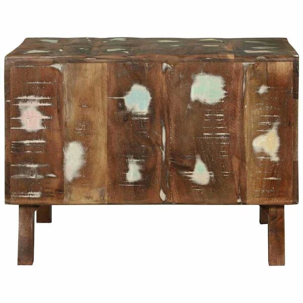 vidaXL Mesa de Café 50 x 50 x 35 cm Madera sólida recuperada