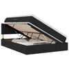 vidaXL Cama con almacenamiento y colch&oacute;n Negro 140 x 190 cm Terciopelo