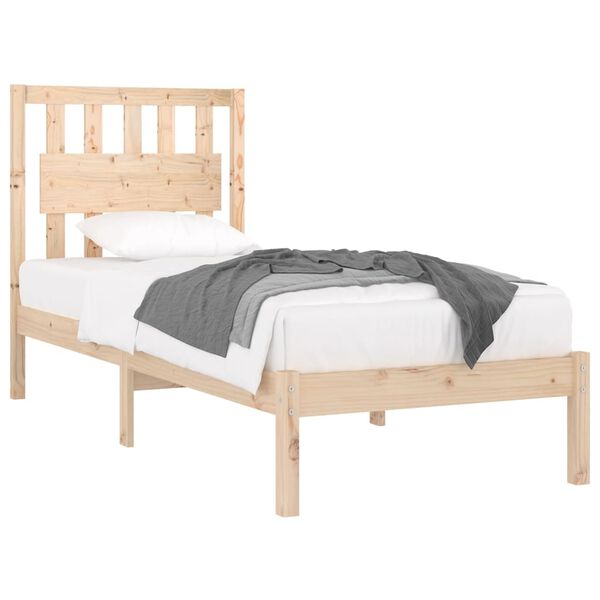 vidaXL Estructura de cama madera maciza de pino 100x200 cm