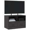 vidaXL Mueble para TV de acero negro 67x39x44 cm