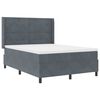 vidaXL Cama tipo Box Spring Gris oscuro 140 x 200 cm Terciopelo