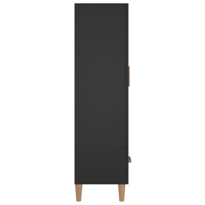 vidaXL Aparador de madera contrachapada negro 70x31x115 cm