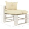 vidaXL Set de muebles de palets de jard&iacute;n 8 pzas madera cojines crema