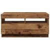 vidaXL Mueble TV luces LED madera ingenier&iacute;a envejecida 80x35x40 cm