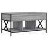 vidaXL Mesa de centro madera ingenier&iacute;a metal gris Sonoma 100x55x50 cm