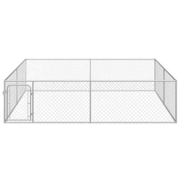 vidaXL Perrera de exterior de acero galvanizado 4x4x1 m