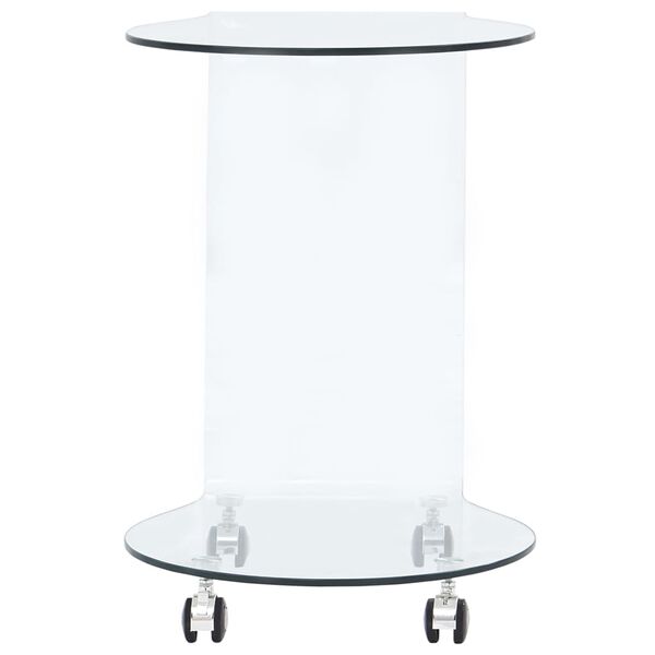 vidaXL Mesa de centro de vidrio templado 45x40x58 cm
