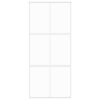 vidaXL Puerta corredera vidrio templado y aluminio blanca 90x205 cm