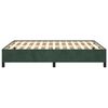 vidaXL Estructura cama sin colch&oacute;n terciopelo verde oscuro 140x200 cm