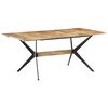vidaXL Mesa de comedor de madera maciza de mango 180x90x76 cm