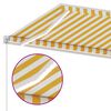vidaXL Toldo retr&aacute;ctil manual con LED amarillo y blanco 350x250 cm