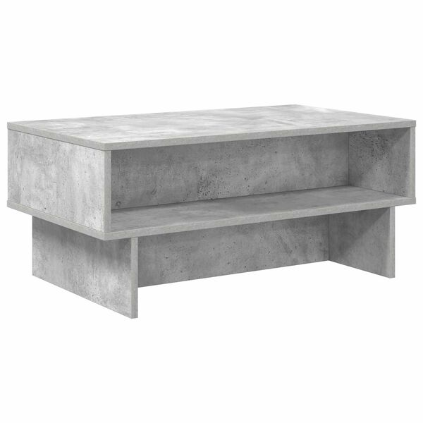 vidaXL Mesa de Caf&eacute; Gris Concreto 80 x 46 x 35 cm Madera de ingenier&iacute;a