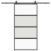 vidaXL Puerta corredera herrajes negro 102,5x205 cm vidrio templado