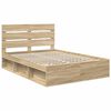 vidaXL Estructura de cama Sonoma 140 x 190 cm Madera de pino macizo