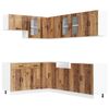 vidaXL Mueble cocina Kalmar madera vieja 11 pzas madera contrachapada