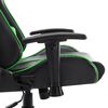 vidaXL Silla de gaming de cuero sint&eacute;tico negro y verde