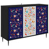 vidaXL Aparador MAINZ Roble Negro 102 x 33 x 76 cm