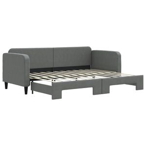 vidaXL Sof&aacute; cama nido tela gris oscuro 80x200 cm