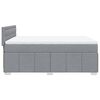 vidaXL Cama box spring con colch&oacute;n tela gris claro 140x200 cm