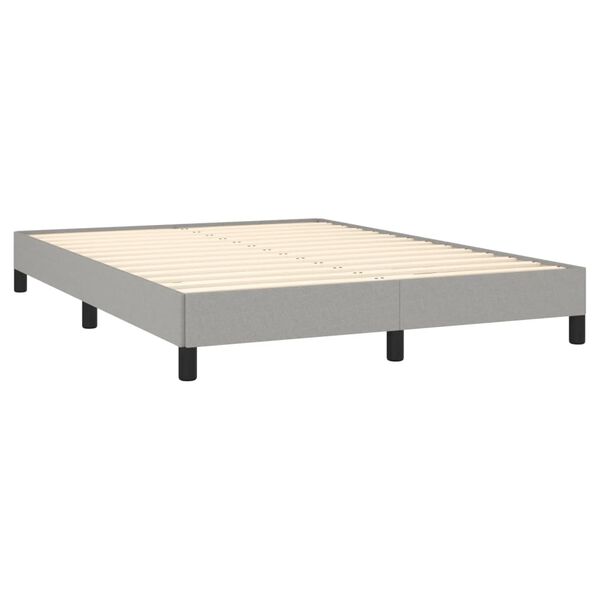 vidaXL Cama sin colch&oacute;n tela gris claro 140x190 cm