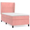 vidaXL Cama box spring con colch&oacute;n terciopelo rosa 80x200 cm